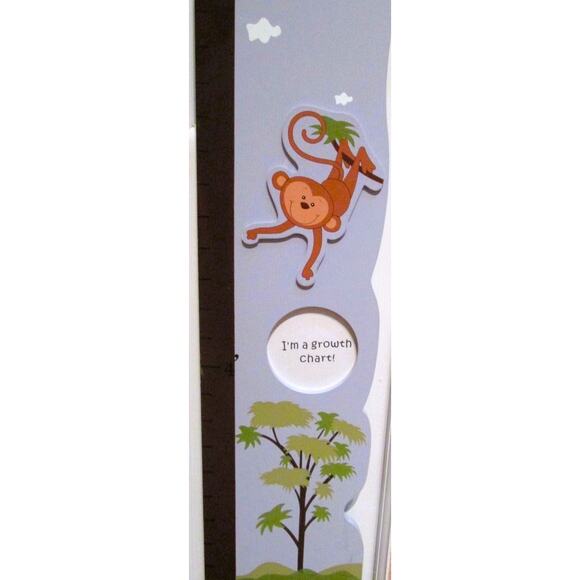 Creative Concept Child’s Growth Chart Jungle Theme Wood Picture Frames Five Feet - Picture 3 of 6